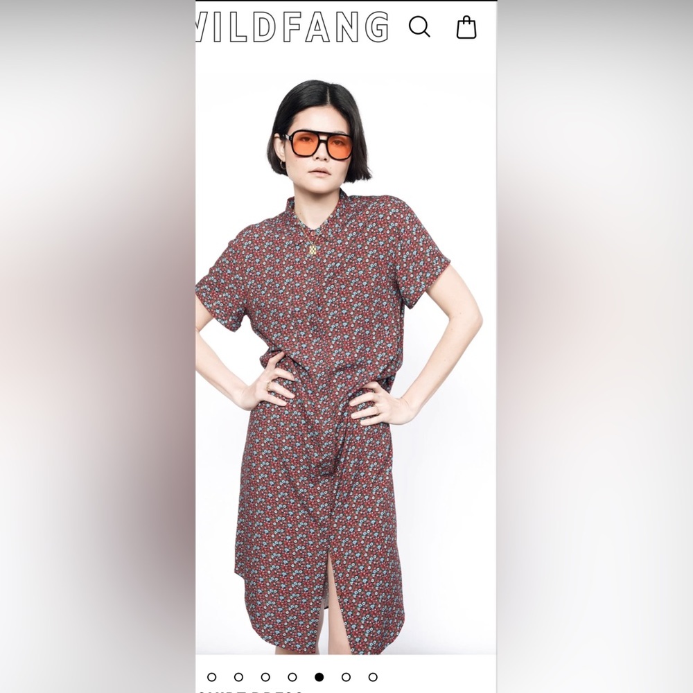 NWT Wildfang Empower shirtdress - maroon (see photos)